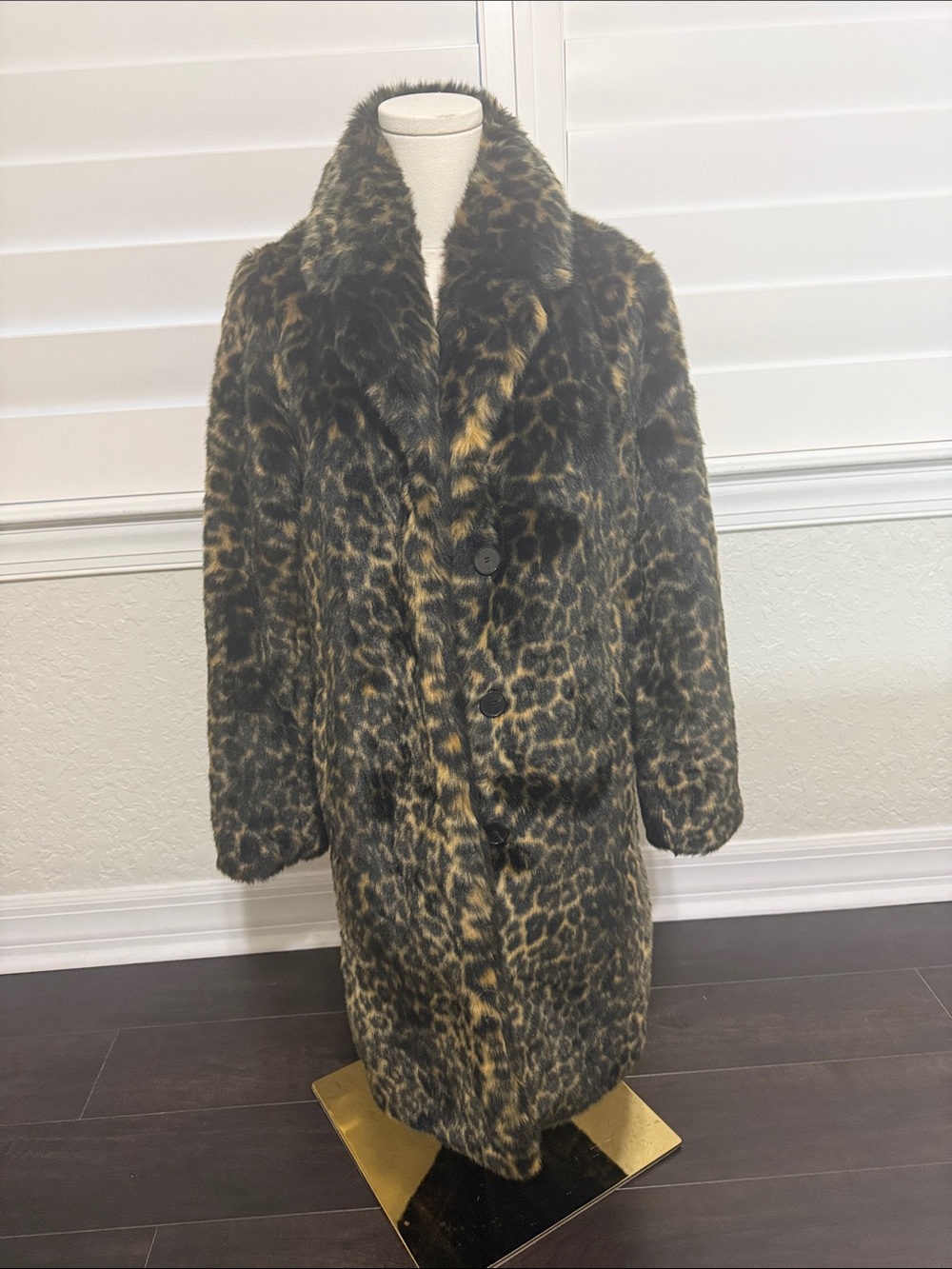 The Kooples Leopard Print Faux Fur Coat - Bold Animal Print